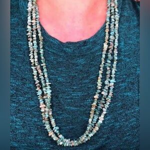 Elegant Multi-Strand Stone Necklace